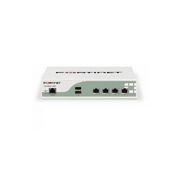 Firewall FortiWeb-100D Web Application Firewall 4 x GE RJ45 ports 16GB Storage FWB-100D